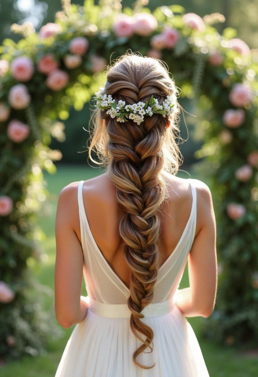 Romantic braid on long hair