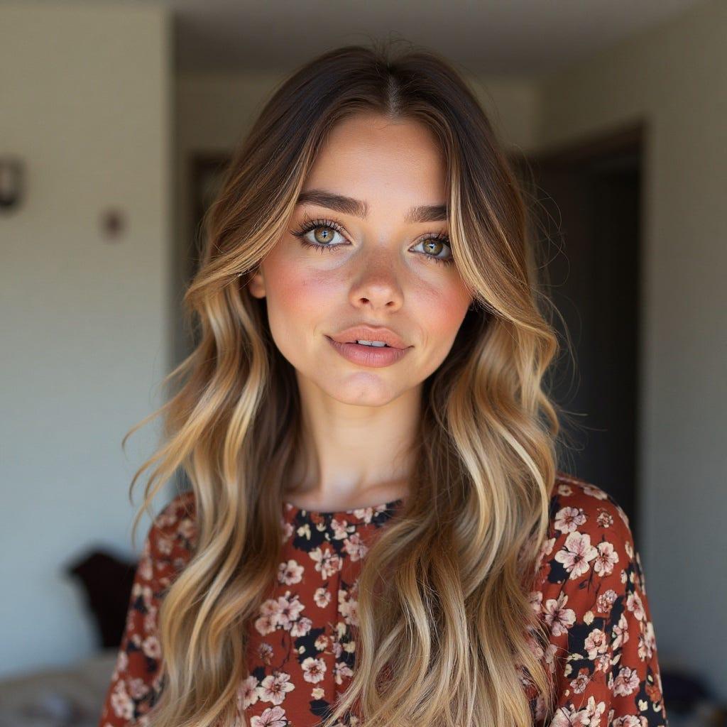 Woman with romantic soft hairstyle