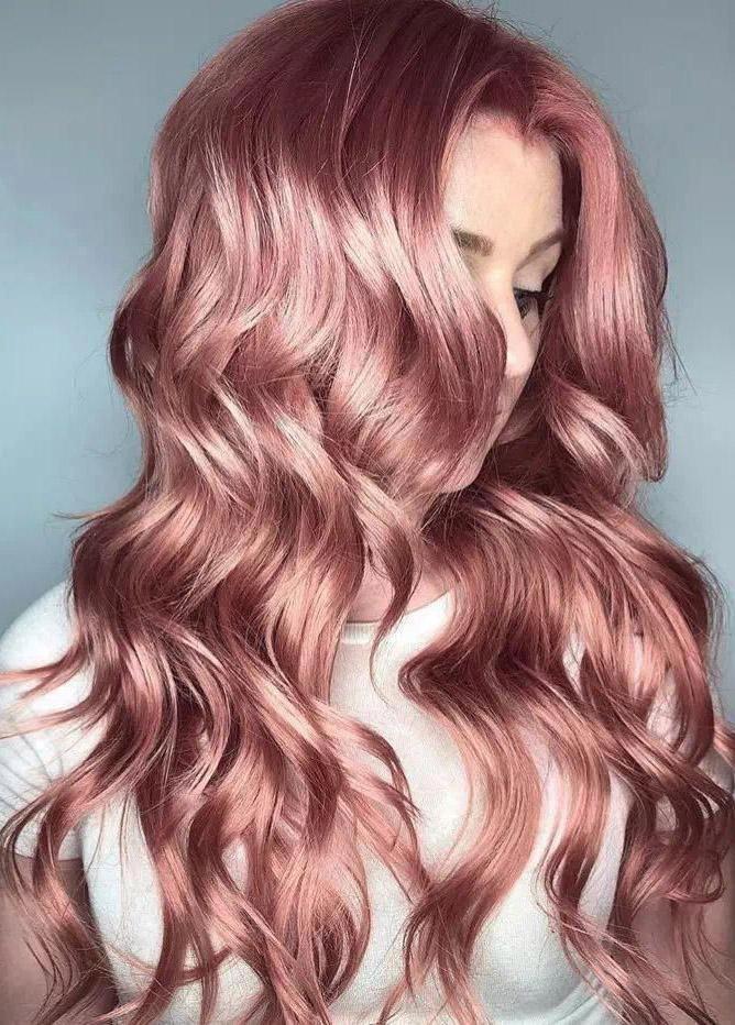 Soft rose gold hair trend