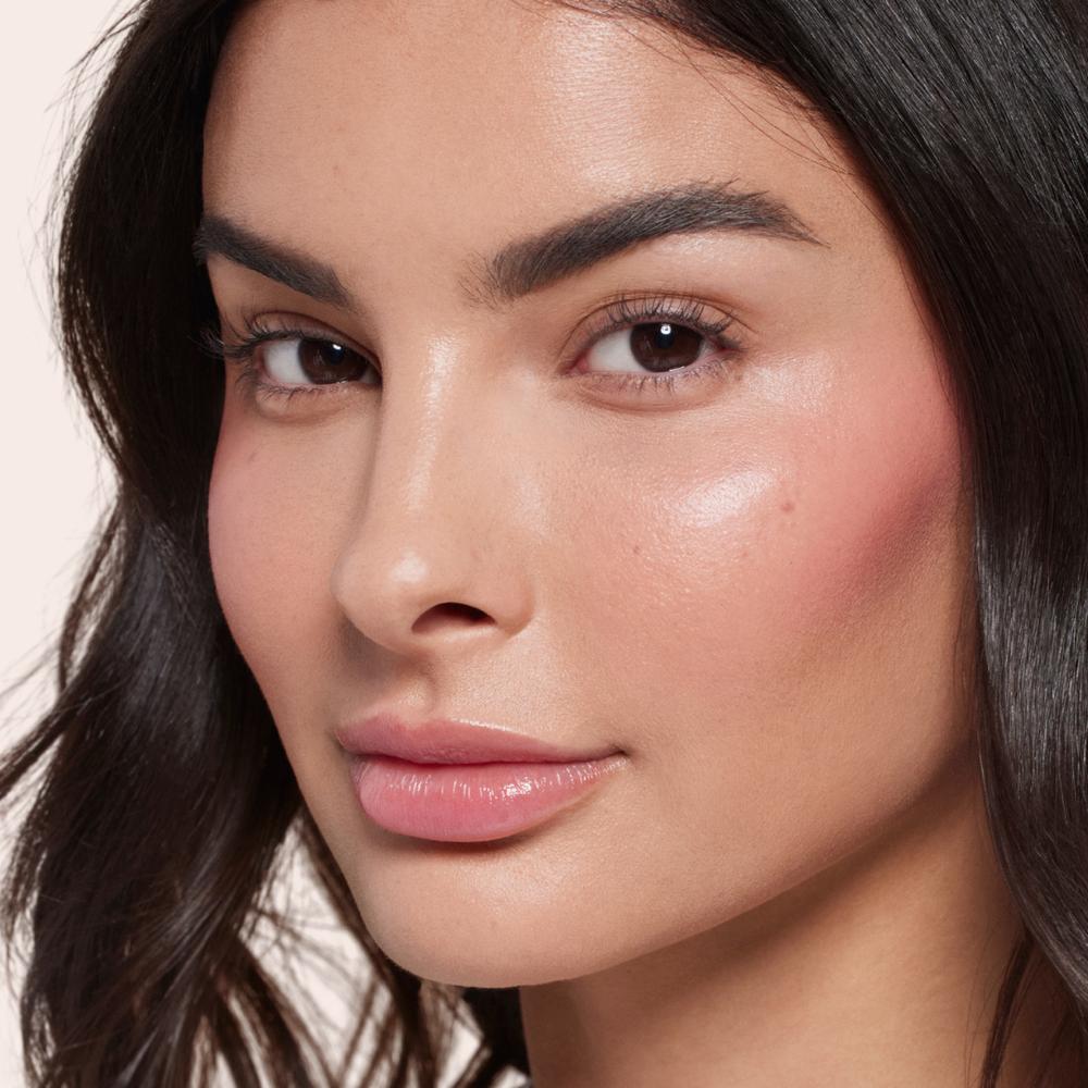 Rosy nude blush natural glow makeup