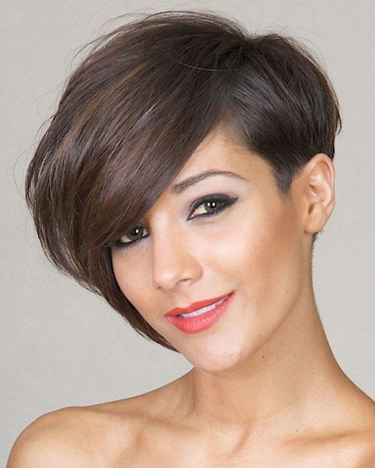 Short asymmetrical haircut design