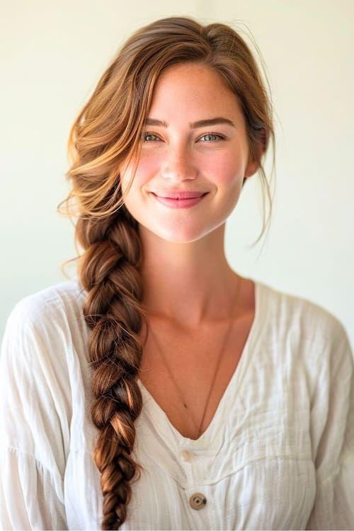Geflochtene Frisuren mit klaren Cornrow-Reihen