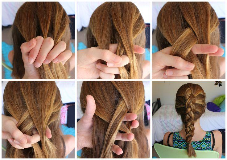 Simple Dutch braid hairstyle