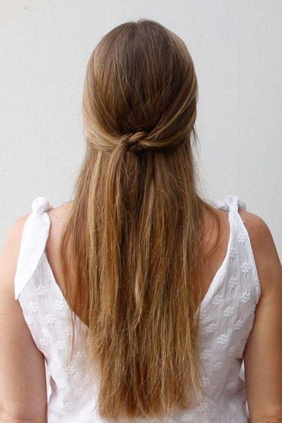 Half up half down hairstyle