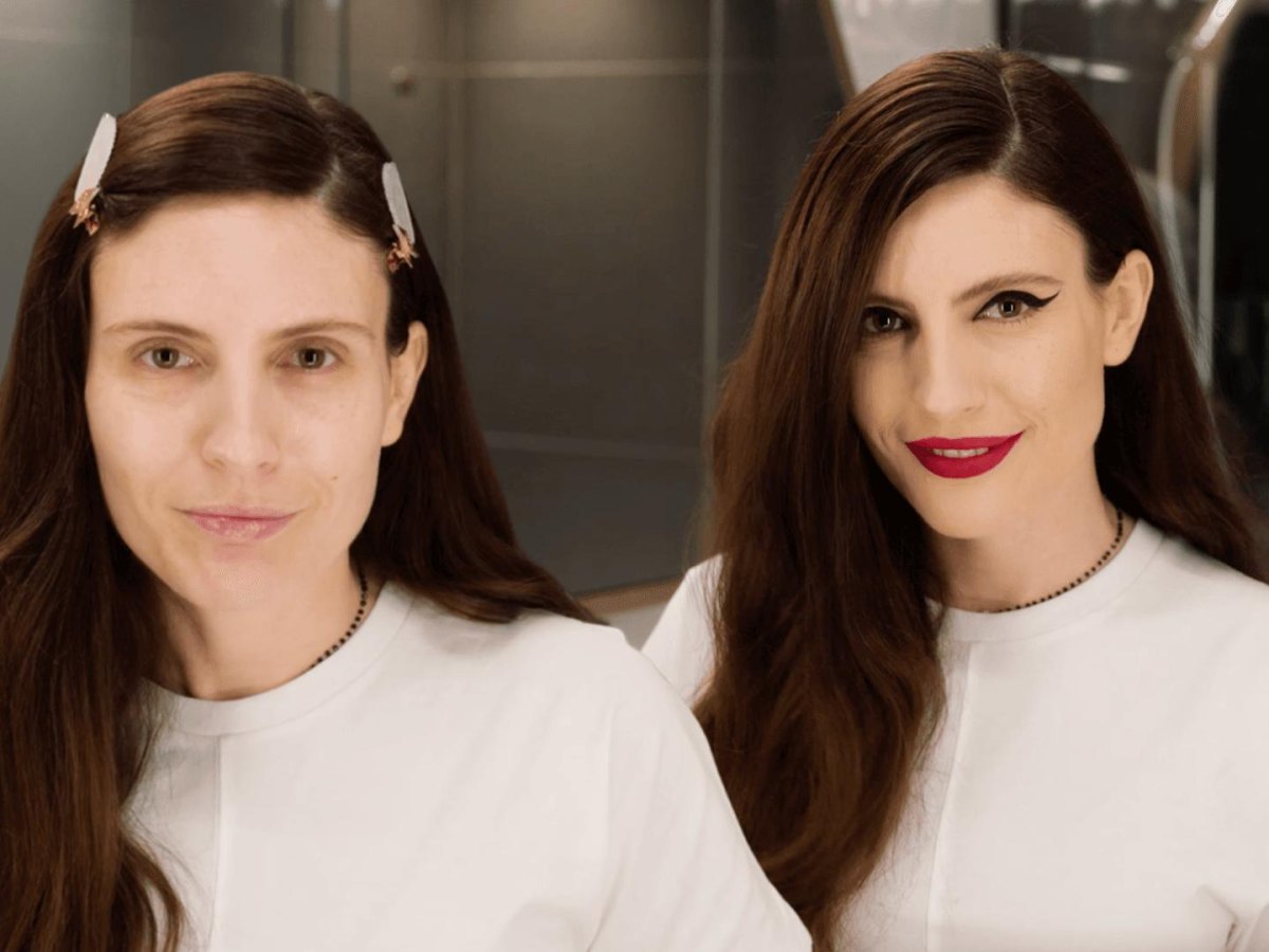 Retro 1960s makeup transformation steps