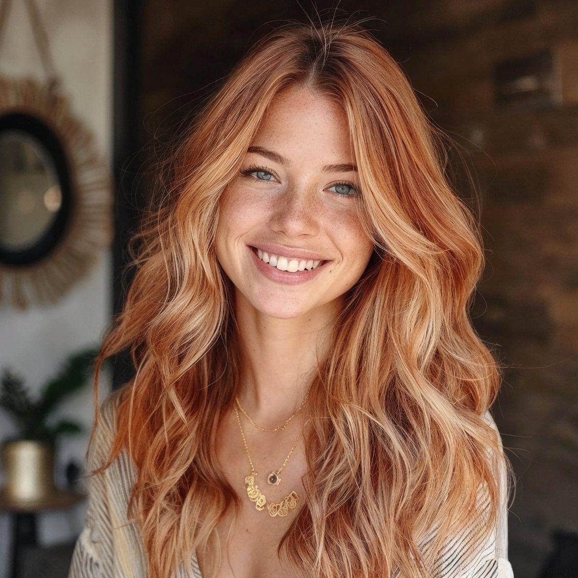 Strawberry blonde hair colour
