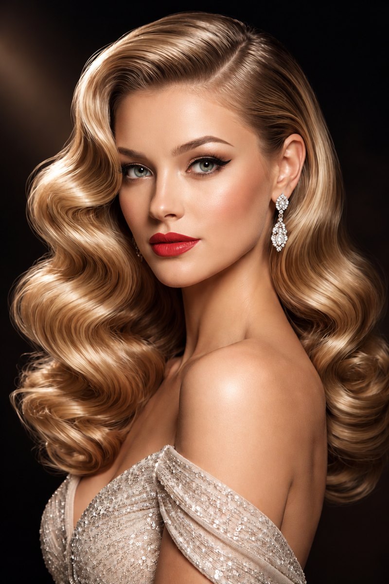 Timeless old Hollywood waves look