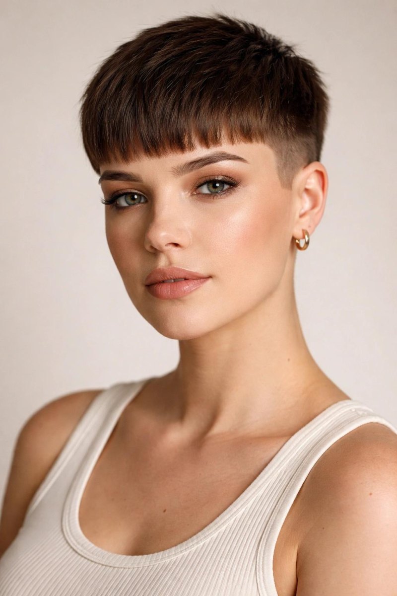 Trendy short crop haircut