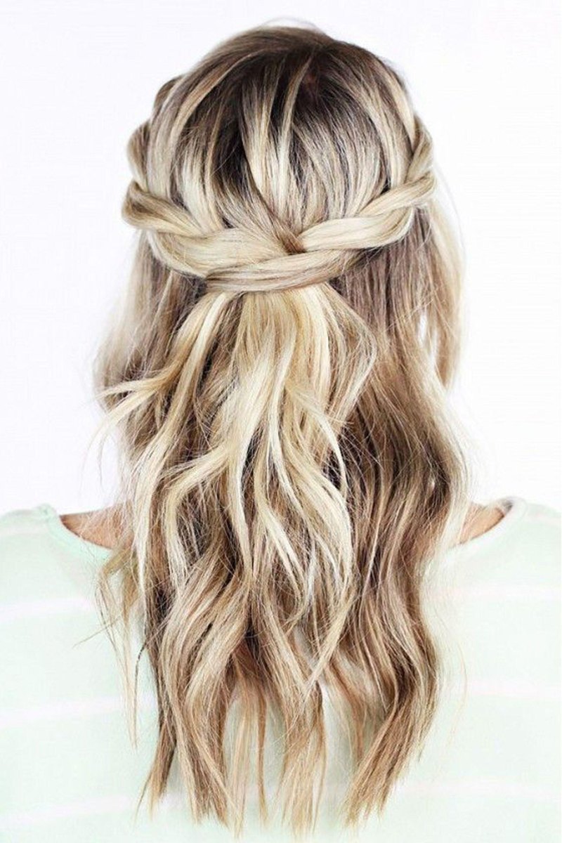 Twisted half up hairstyle