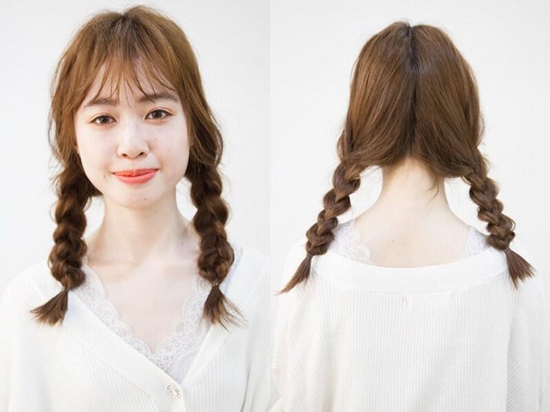 Two braids beginner hairstyle