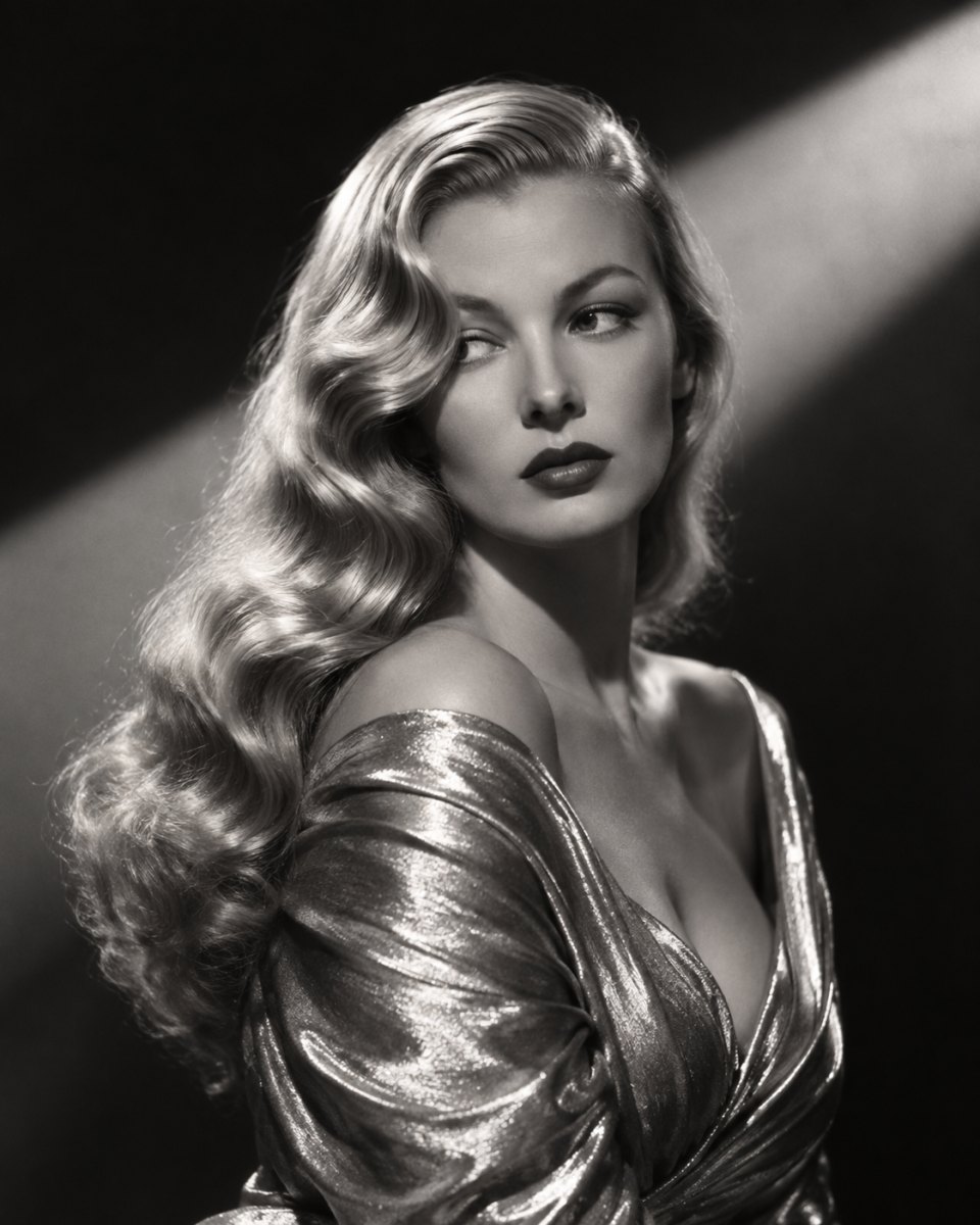 Veronica Lake inspired S curve waves