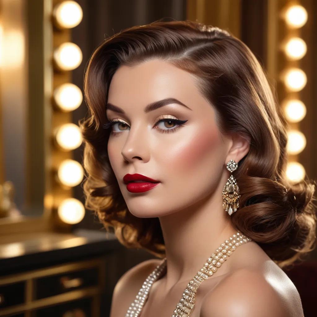 Champagne highlight vintage Hollywood glow makeup
