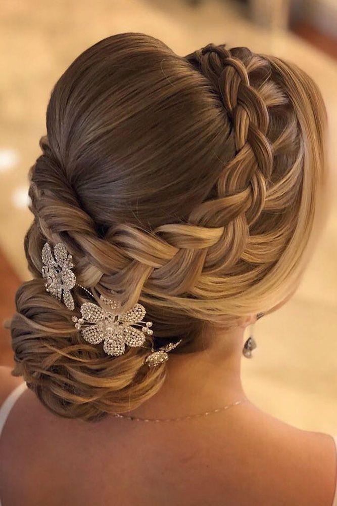 Vintage inspired braided bridal hair