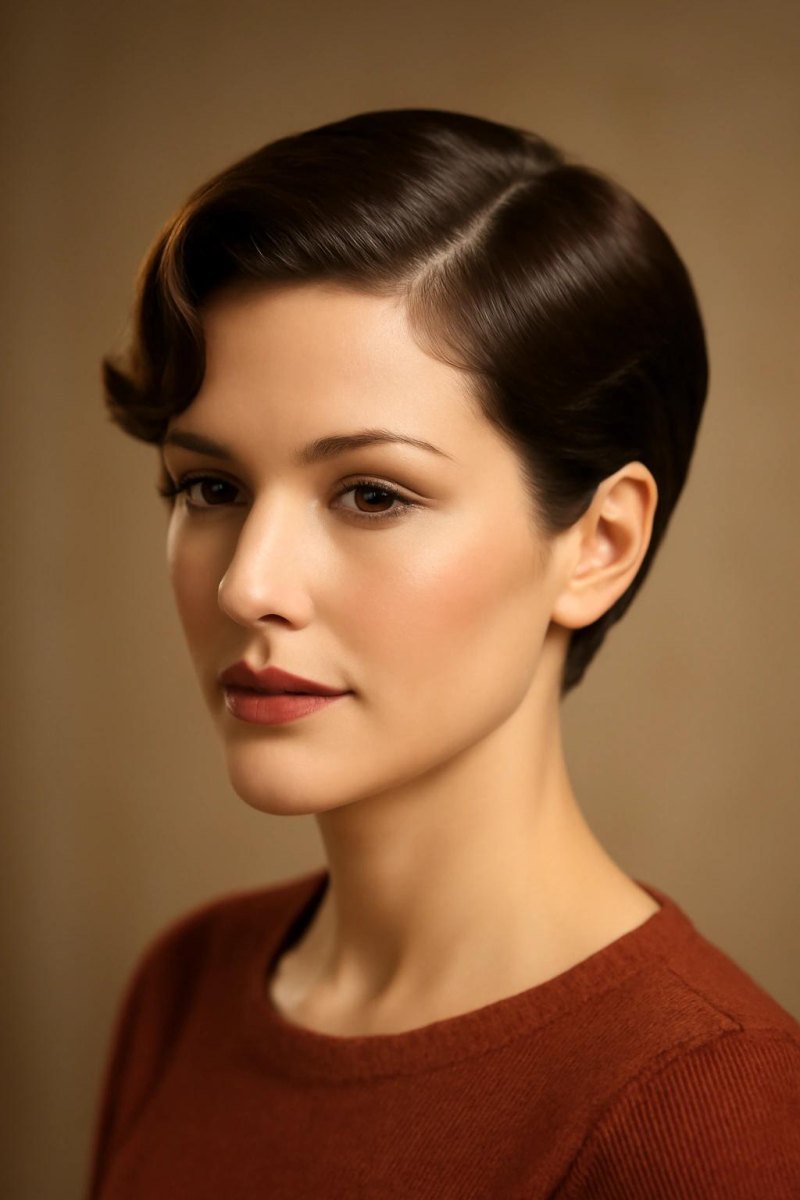 Vintage inspired short hairstyle