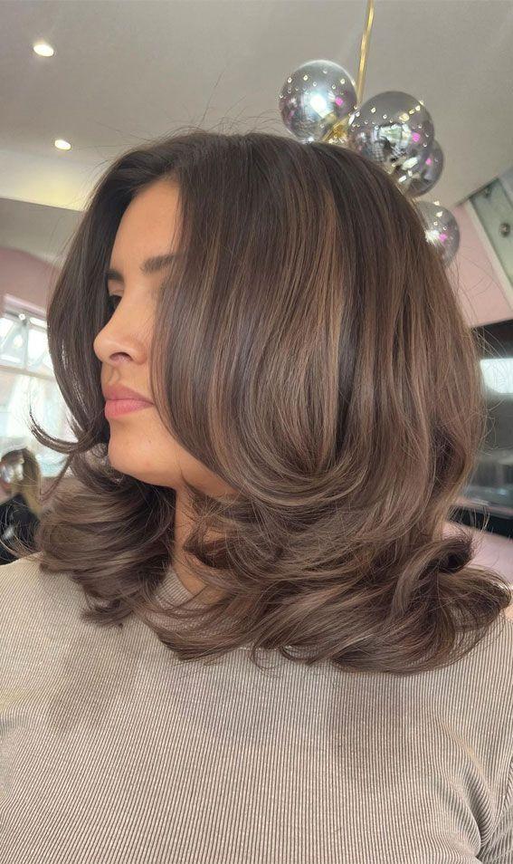 Voluminous blowout hairstyle
