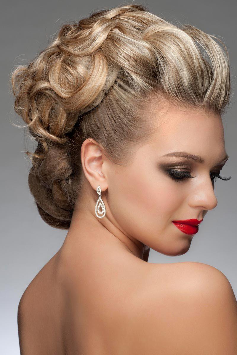 Voluminous Hollywood updo hairstyle