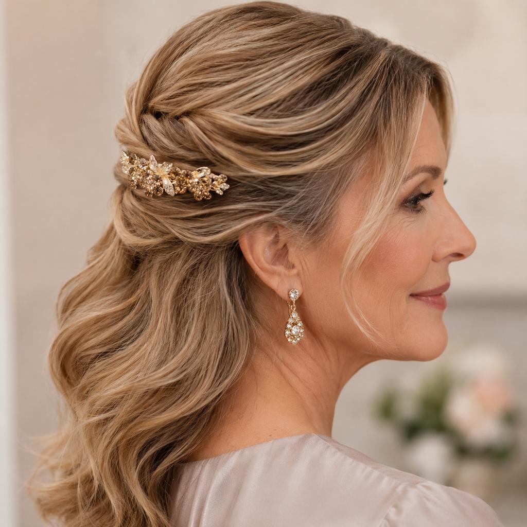 Hair clip wedding guest hairstyle