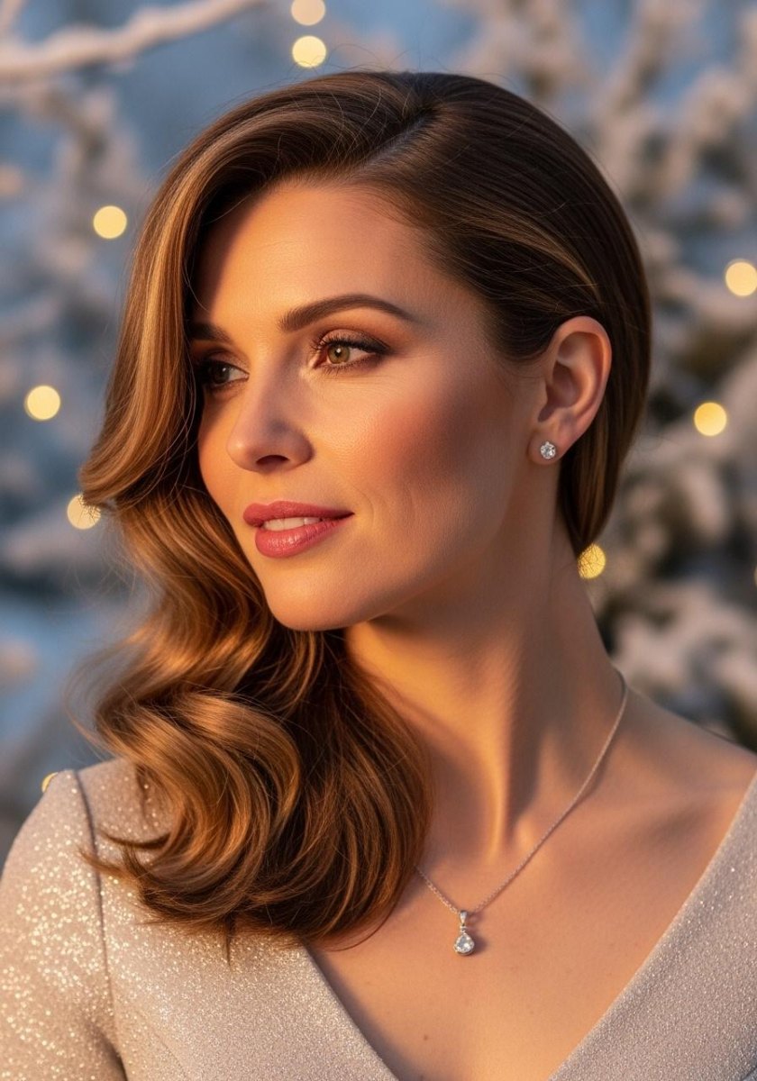 Winter wedding elegant hairstyle